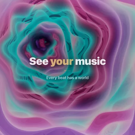 Void Bloom stage — swirling pink and teal organic visuals