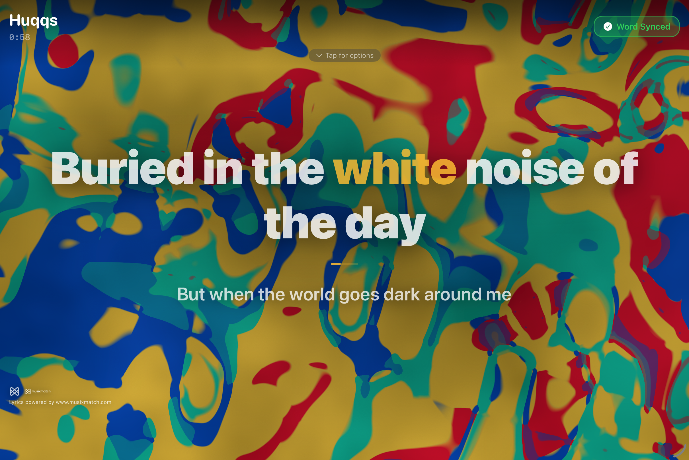 Huqqs iPad screenshot of Fluid Marble stage